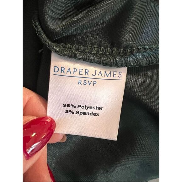 Draper James XXL Long Sleeve Belted Velved Dress Dark Green Winter Evening Date - Picture 13 of 13